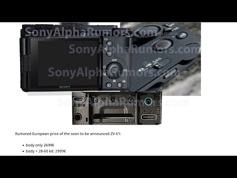 Leaked Sony ZV-E1 European price