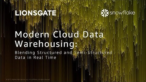 AWS re:Invent 2017: Modern Cloud Data Warehousing: Blending Structured and Semi-Stru (DAT307)