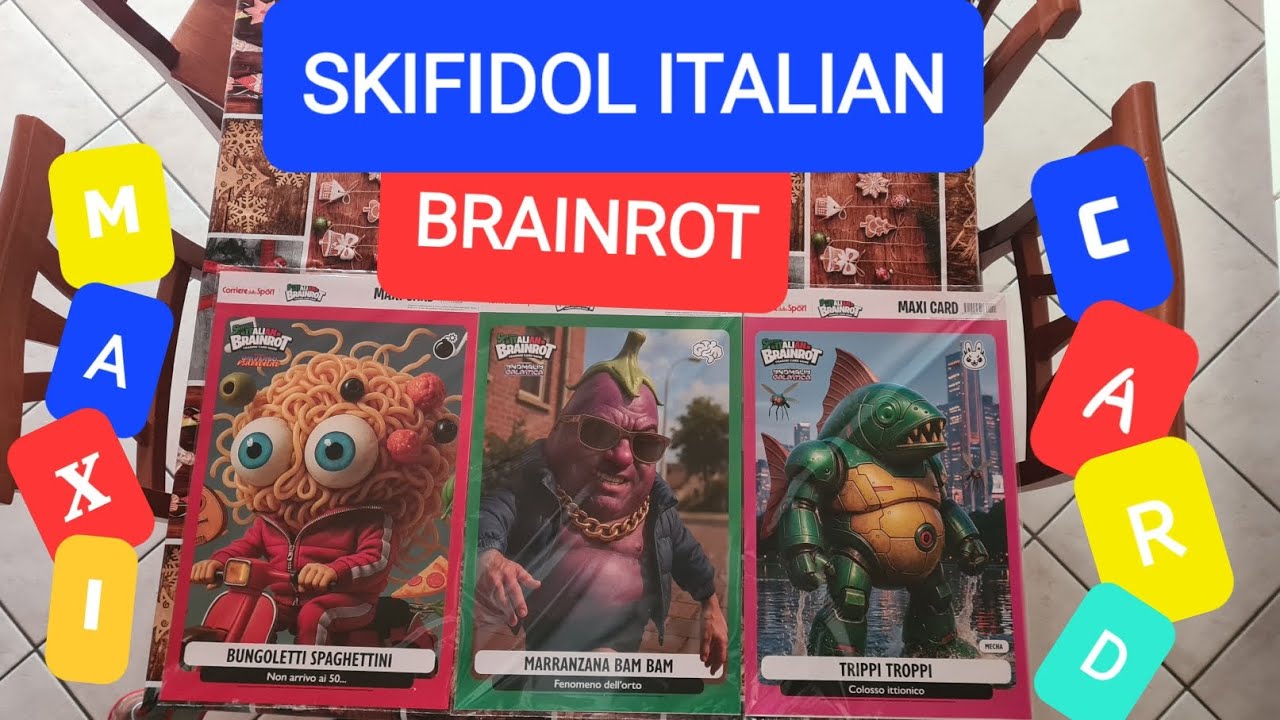 MAXI CARD SKIFIDOL ITALIAN BRAINROT VERSIONE EXTRA LARGE 42 CM 🤯