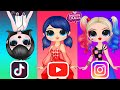 Ladybug, Mavis, Harley Quinn Social Network Dresses - DIY Paper Dolls & Crafts