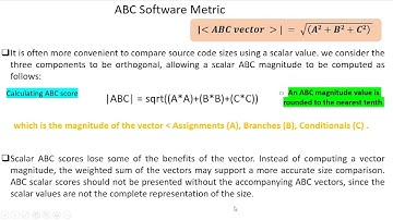 ABC Software Metric