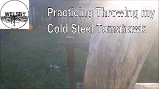 Practicing Throwing My Cold Steel Tomahawk