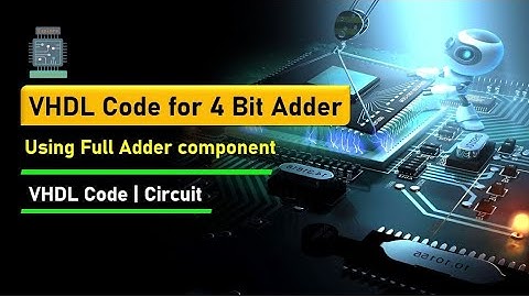 VHDL-code voor een 4-bits adder met een 1-bits full adder-component