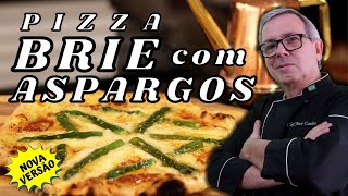 Pizza de queijo brie com aspargos e mel ... Uma delícia de Pizza!