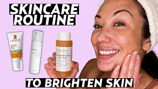 My Brightening Morning Skincare Routine for Dark Spots \& Uneven Skin Tone! | Susan Yara