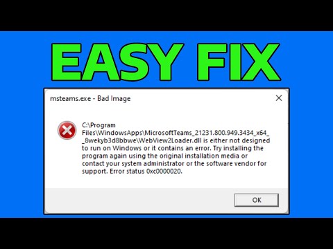 How To Fix msteams.exe Bad Image Teams Error in Windows 11