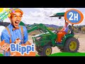The Tractor Song | 2 Hours of Blippi Fall Family Songs