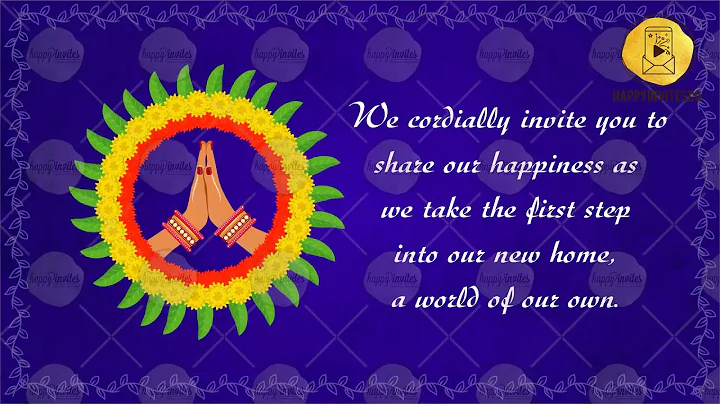 HWC01 - Indian Housewarming Invitation | Griha Pravesh Invitation Video