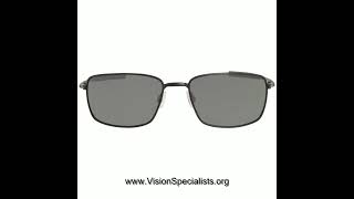 Oakley SquareWire OO4075 05 Sunglasses Mens Black Polarized Black Iridium Lens Matte Black Polarize
