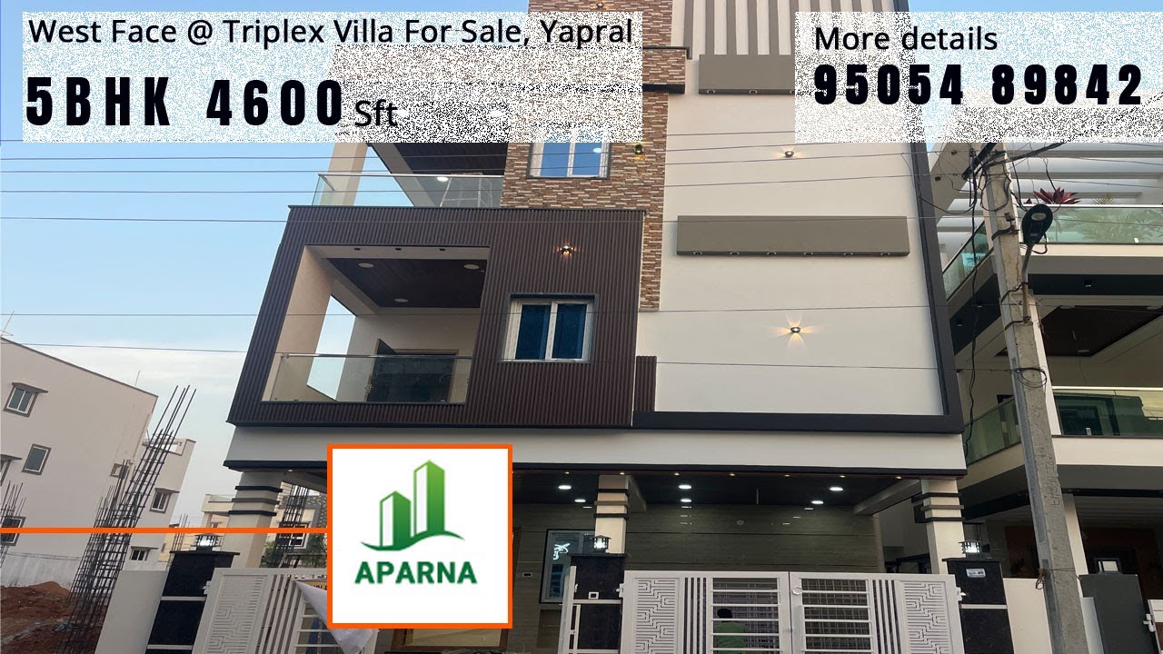 Video No.060 | West Villa 180 Square yards Triplex 5 bed rooms, Kapra, Hyderabad.