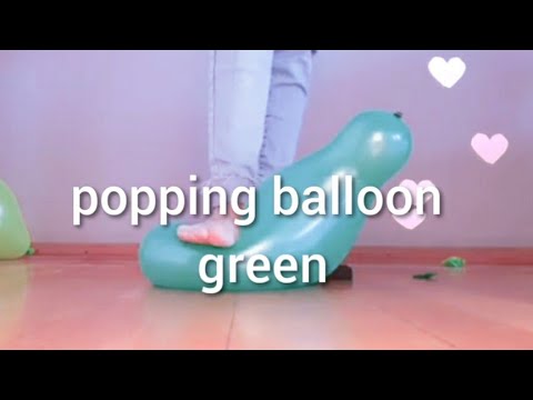 Popping! Only green balloons under your feet.