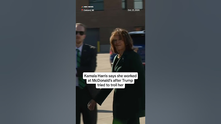 Kamala Harris says she worked at McDonald’s after Trump tried to troll her