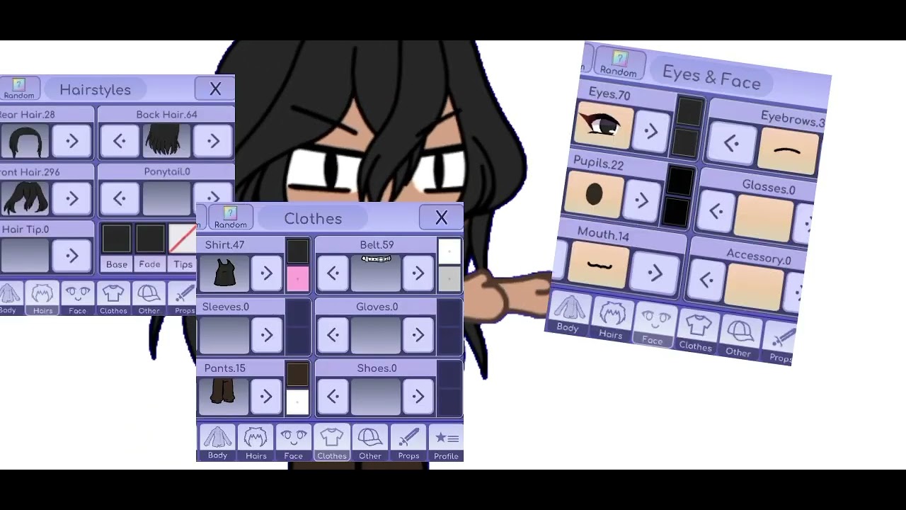 how to make my character in gacha life☺️ - YouTube