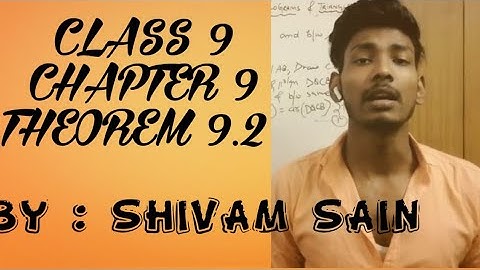 Theorem 9.2||CLASS 9|| CHAPTER 9||AREAS OF PARALLELOGRAMS AND TRIANGLES
