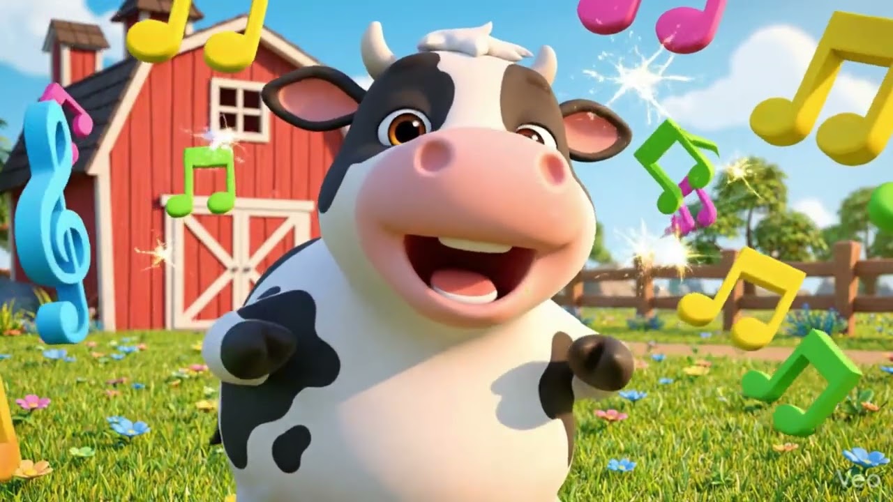 Little Farm Friends | Moo Cluck Baa | Fun Kids Animal Sounds Rhyme