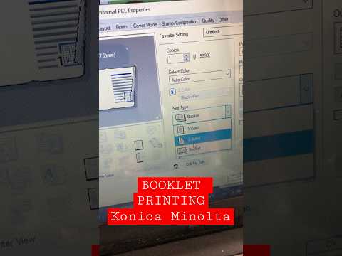 HOW TO BOOKLET PRINTING ON KONICA MINOLTA PHOTOCOPIER MACHINE #technology #booklet #printing #print