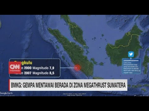 BMKG: Gempa Mentawai Berada di Zona Megathrust Sumatera