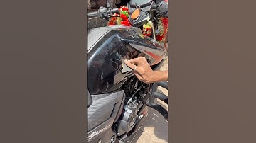 Tvs apache rtr 160😱wrapping black on tank #shorts