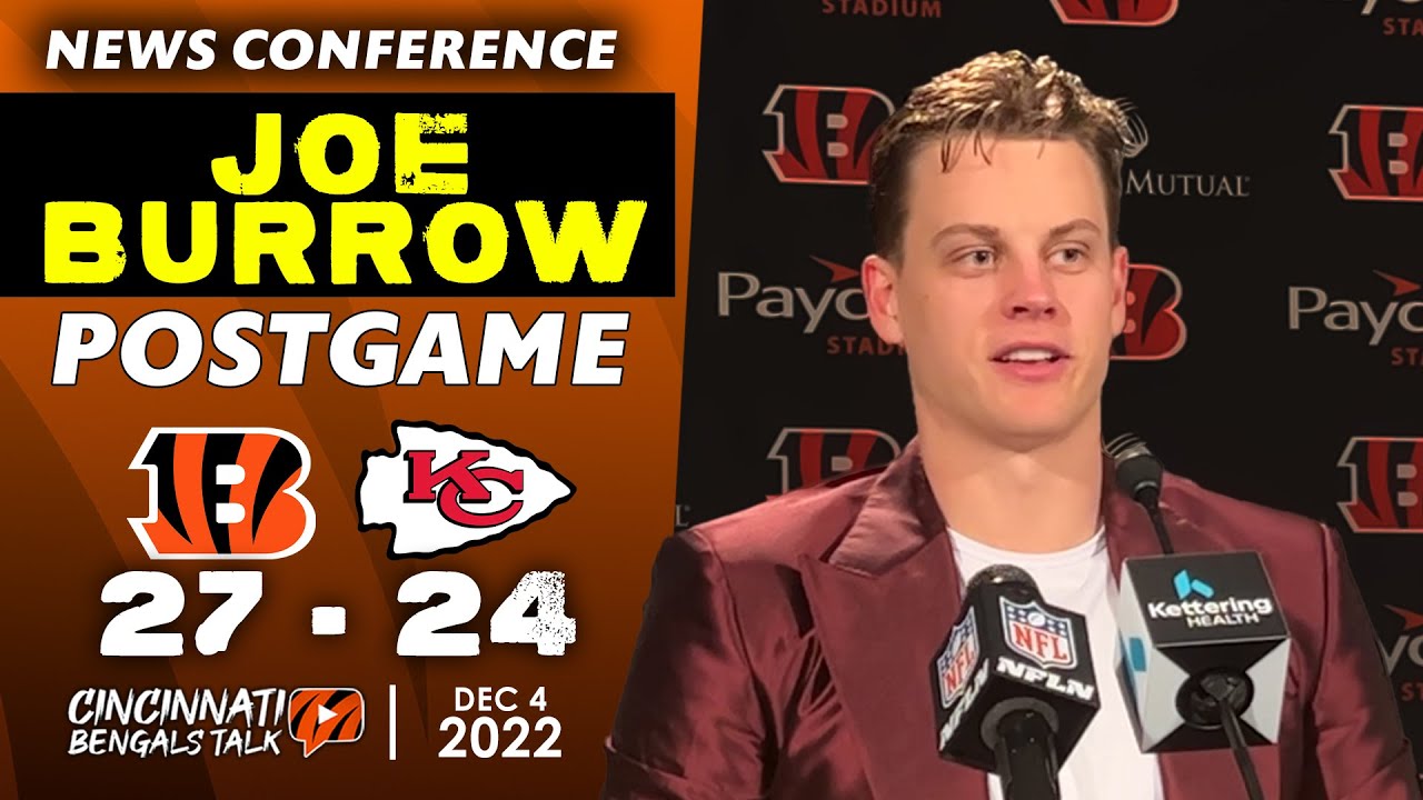 Joe Burrow on Cincinnati Bengals 2724 Win over Kansas City Chiefs