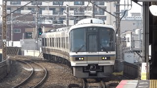 東部市場前駅 221系普通王寺行き 到着～発車