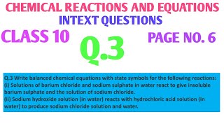 Barium chloride and sodium sulphate react to give insoluble barium sulphate and sodium chloride