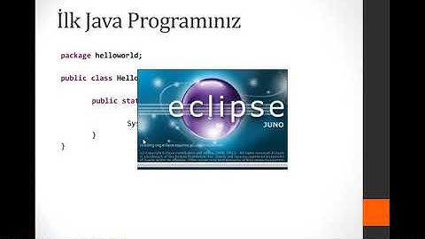 Java ile Programlamaya Giriş   Ders 1  İlk Programınız