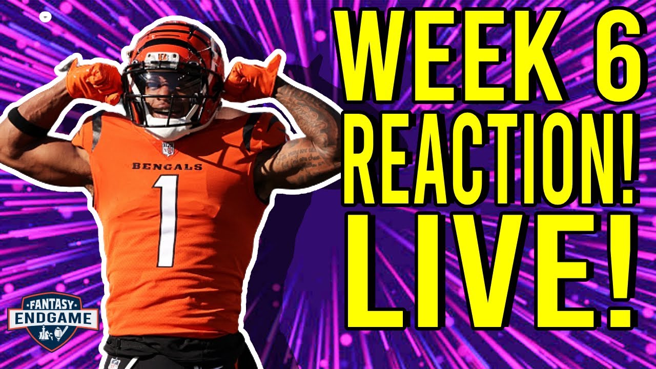 Live INSTANT REACTION To Week 6 Fantasy Football YouTube Live INSTANT REACTION To Week 6 Fantasy Football YouTube