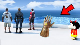 GTA V : Shin Chan Stealing Thanos Infinity Gauntlet Hand GTA 5 !