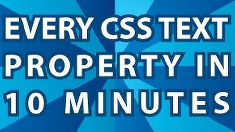 CSS Video Tutorial Pt 2