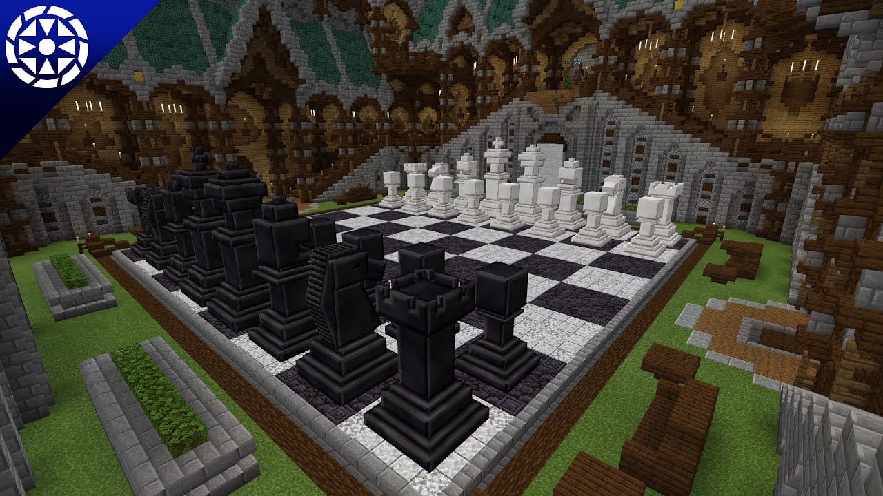 Minecraft Redditor creates a playable chess board in the game