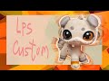 LPS Вислоухая стоячка ooak (Fold cat european shorthair LPS Custom)