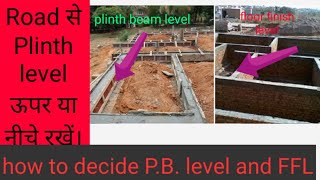 How to decide plinth beam level and Floor finish level.