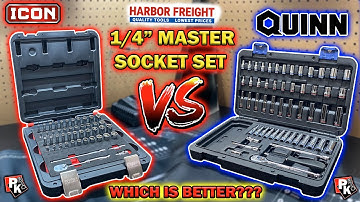 HARBOR FREIGHT ICON VS QUINN SOCKET SET / Which is Better #harborfreight #tools #icon #toolreviews