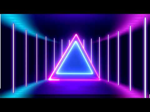 Abstract Neon Triangle Glowing Motion Background Video - Neon Animated VJ Loops For Edits