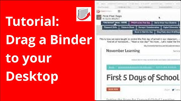 Virtual Binders: Drag a Binder to your desktop