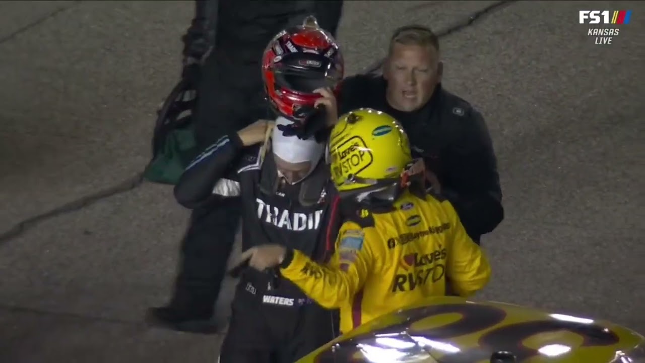 REPLAY OF CAM WATERS LAYNE RIGGS INCIDENT - 2024 HEART OF AMERICA 200 NASCAR TRUCK SERIES AT KANSAS