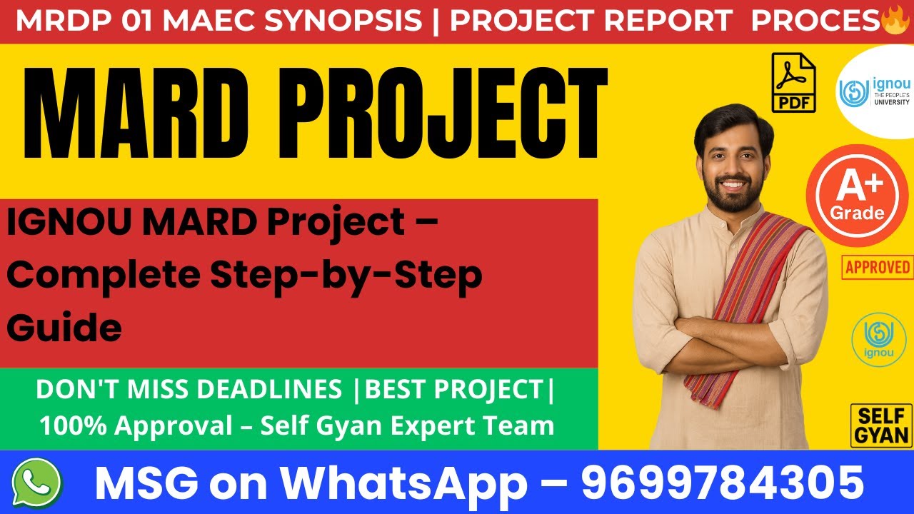 IGNOU MARD Project – Complete Step by Step Guide BY SELF GYAN