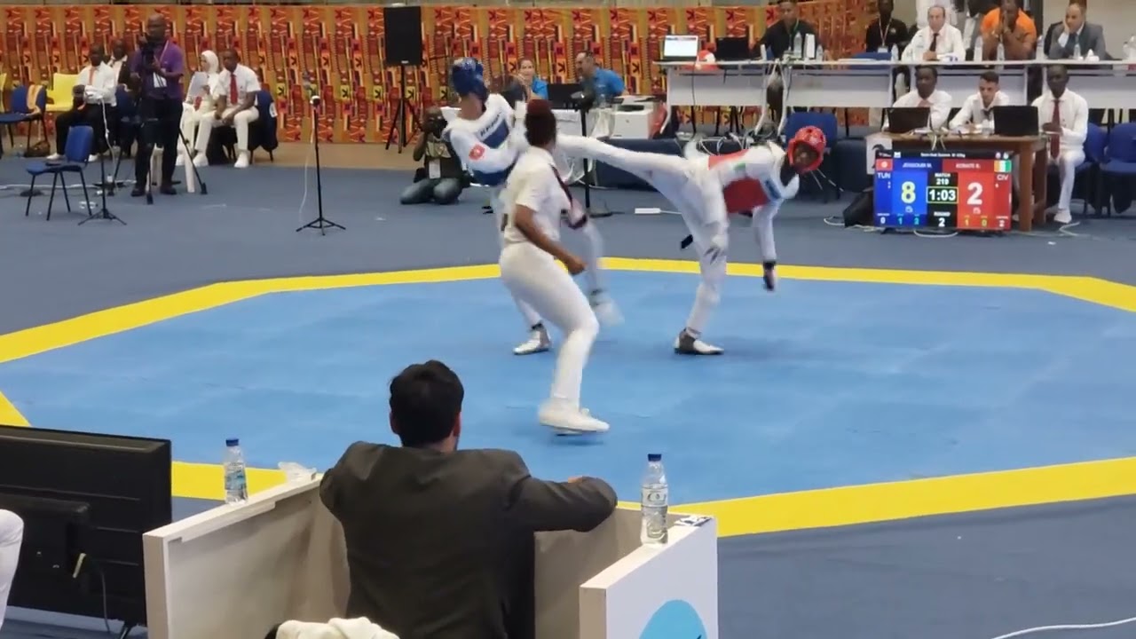 219 JENDOUBI Mohamed TUN Vs KONATE Ben Younouss CIV Semifinal  63Kg CHAMPIONNAT D'AFRIQUE 2023