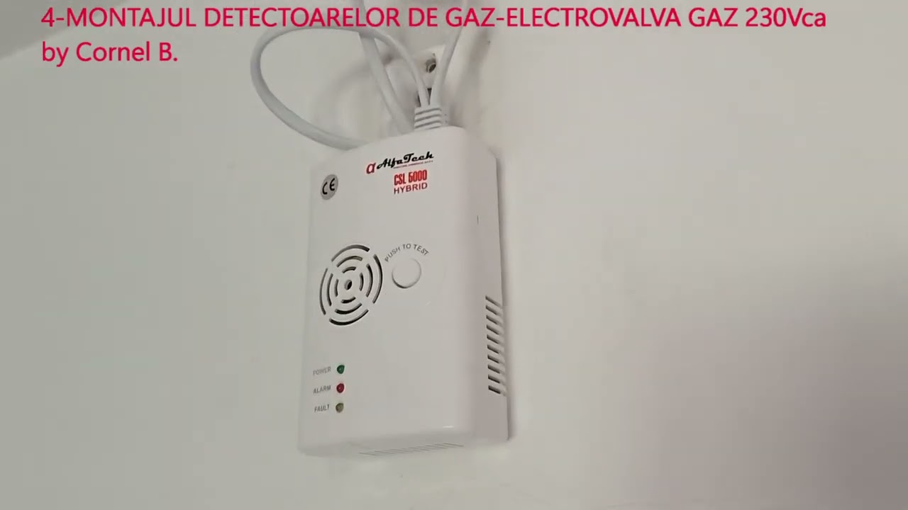Partea 4 Montajul detectoarelor de gaz electrovalva 230Vca