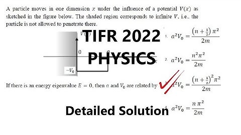 TIFR 2022 physics solutions (potential well)
