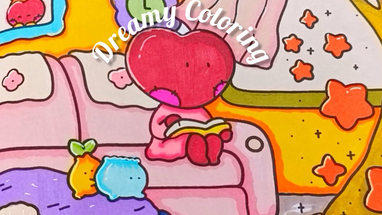 Relaxing Marker Coloring | Full Coloring Process