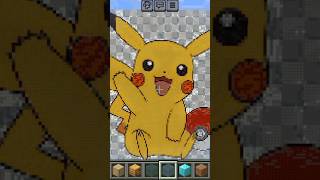 PIKACHU PIXEL ART ❤️|| MC PIXEL|| Pokémon 1| #pikachu #pixelart #gaming #pokemon #minecraft #shorts