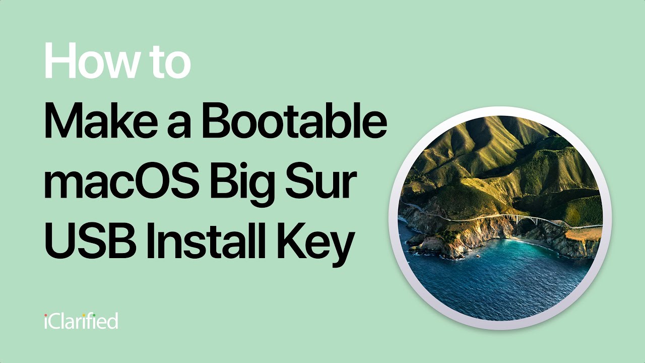 How to Make a Bootable macOS Big Sur USB Install Key YouTube