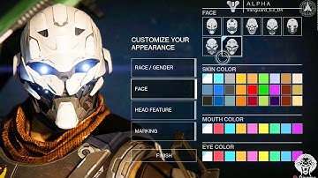 Destiny: All Character Customization & Creation Options! Upgrades & Unlocks (Destiny Alpha Footage)