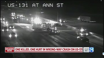 1 killed, 1 injured in wrong-way crash on US-131