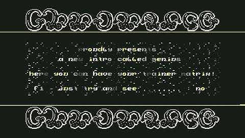 Genius Intro Chromance  ! Commodore 64 (C64)