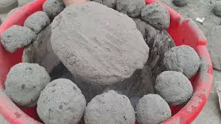 Pure ash Balls & slabs crumbling in water So satisfied So tempting texture