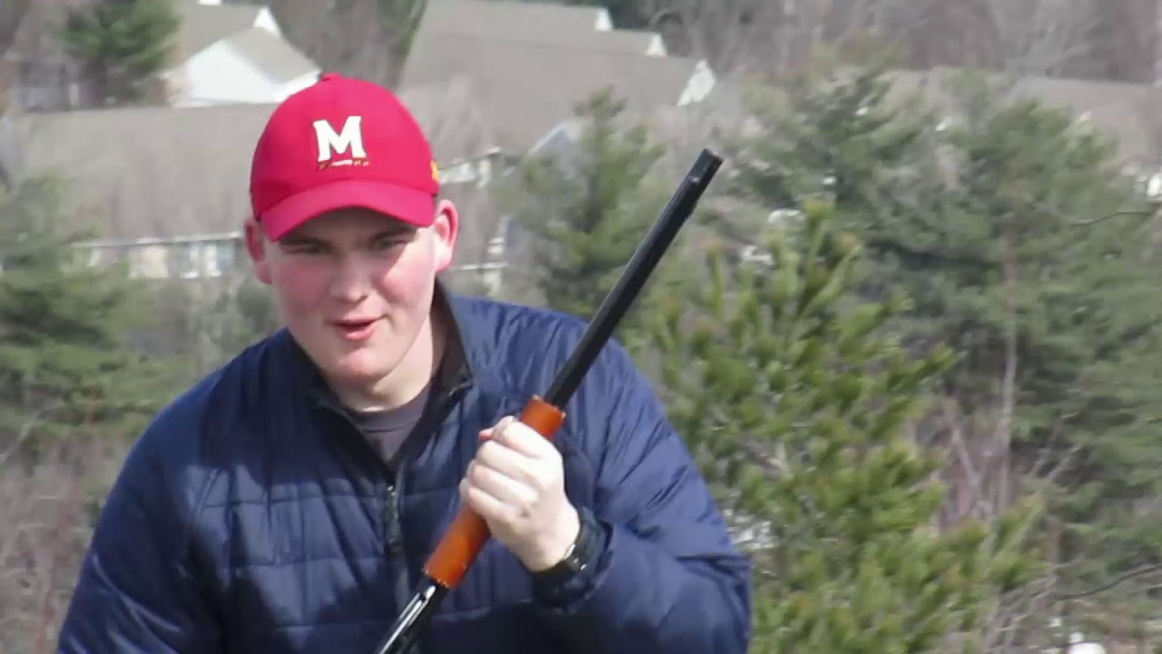 Hiking in the deep woods of bow NH