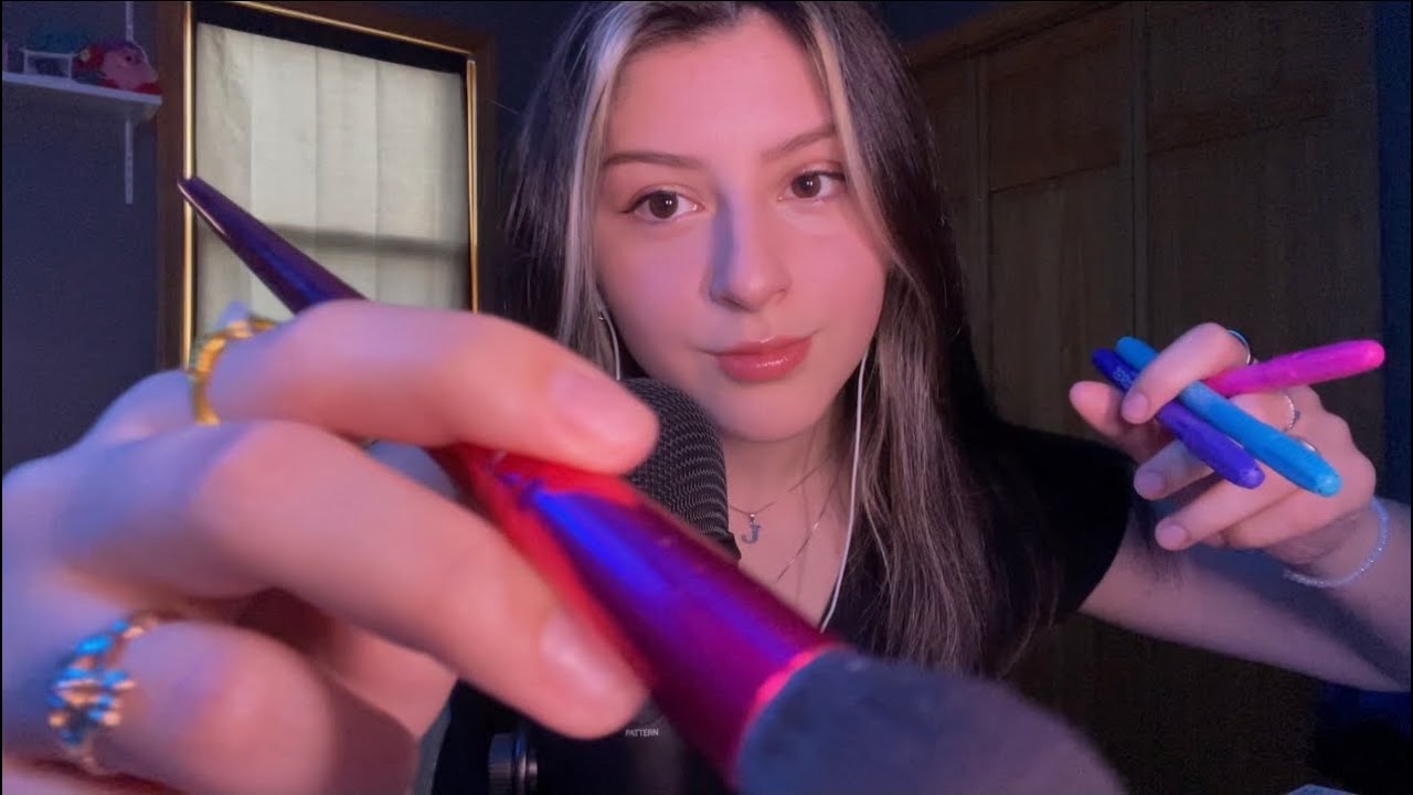ASMR ON YOUR FACE (brushing & drawing on you, plucking your bad energy, personal attention)⚡️