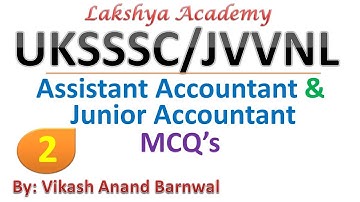 #1 || UKSSSC & JVVNL Assistant Accountant & Junior Accountant MCQ || By Vikash Anand